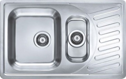 Мойка кухонная Alveus Elegant 110 1009389 декор рифленая, прямоугольная, 81x51 см