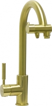 Смеситель Seaman Barcelone SSL-5226 Antique Gold для кухонной мойки однорычажный, золото