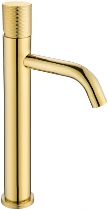 Смеситель Boheme Stick 122-GG.2 для раковины, gold touch gold, однорычажный, золото