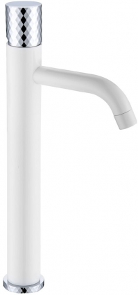 Смеситель Boheme Stick 122-WCR для раковины, white diamond chrome, однорычажный, высота излива 20.3 см