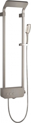 Душевая панель Black&White Seasons W2040 Brushed Nickel хром, шланг металлический 150 см