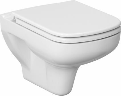 Унитаз подвесной Cersanit Colour CLEAN ON безободковый белый, прямоугольный, 36x52.5 см