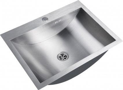 Раковина Zorg Inox U 4560 прямоугольная, цвет хром, на столешницу