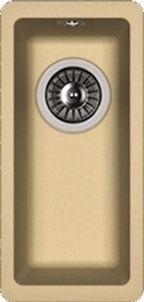 Дополнительная мойка Flortek Ринг 160 капучино матовая, прямоугольная, 20x42 см