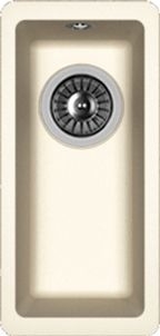 Дополнительная мойка Flortek Ринг 160 жасмин матовая, прямоугольная, 20x42 см