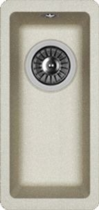 Дополнительная мойка Flortek Ринг 160 грей матовая, прямоугольная, 20x42 см