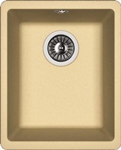 Мойка кухонная Flortek Ринг 300 капучино матовая, прямоугольная, 34x42 см