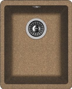 Мойка кухонная Flortek Ринг 300 коричневая матовая, прямоугольная, 34x42 см