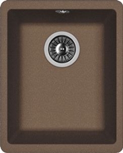 Мойка кухонная Flortek Ринг 300 мокко матовая, прямоугольная, 34x42 см