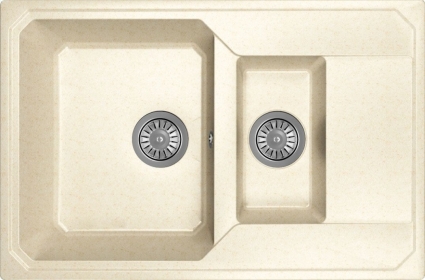 Мойка кухонная Bamboo Кардинал 760K латте матовая, прямоугольная, 76x50 см