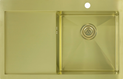 Мойка кухонная Seaman Eco Marino SMV-780L-Light Gold брашированная, прямоугольная, 78x50 см