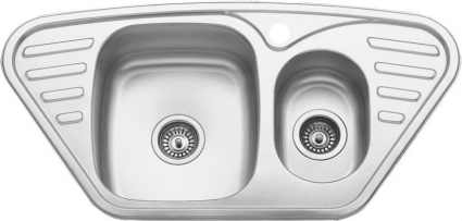 Мойка кухонная Seaman Eco Wien SWT-9850B матовая, многоугольная, 98x50 см