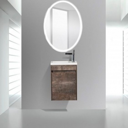Мебель для ванной BelBagno Pietra Mini 40 L stone подвесная, с дверками
