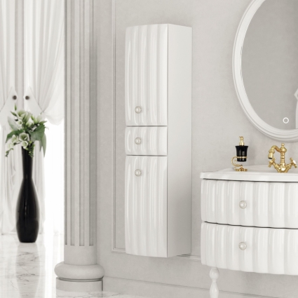 Шкаф-пенал Aima Design Pearl 30П L white подвесной, левый