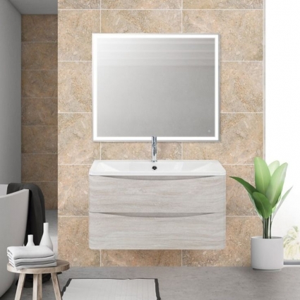 Мебель для ванной BelBagno Acqua 90 rovere vintage bianco подвесная, с ящиками
