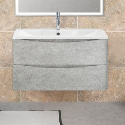 Тумба для комплекта BelBagno Acqua 100 cemento verona grigio подвесная, с ящиками