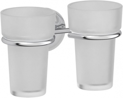 Стакан Ellux Elegance ELE 007-C02 двойной хром,  в современном стиле