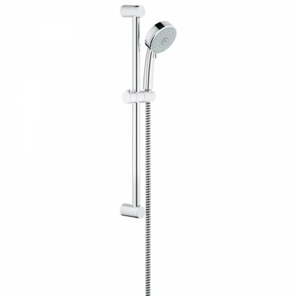 Душевой гарнитур Grohe Tempesta Cosmopolitan 100 (ручной душ, штанга 600 мм, шланг 1750 мм) с ограничением расхода воды, хром, 3 режима