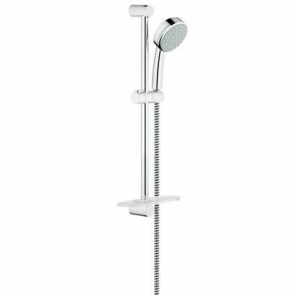 Душевой гарнитур Grohe Tempesta Cosmopolitan 100 (ручной душ, штанга 600 мм, шланг 1750 мм), хром, с полочкой-мыльницей