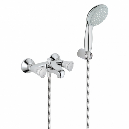 Смеситель для ванны Grohe Costa L с душевым гарнитуром, двухвентильный, хром