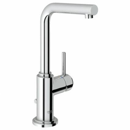 Смеситель для раковины Grohe Atrio 7° с донным клапаном, однорычажный, хром