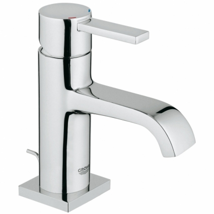 Смеситель для раковины Grohe Allure с донным клапаном, уменьшенный, однорычажный, хром