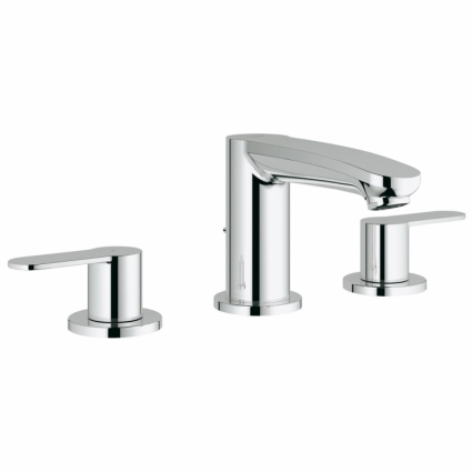 Смеситель для раковины Grohe Eurostyle Cosmopolitan на 3 отверстия с донным клапаном, двухвентильный, хром