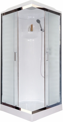 Душевая кабина Royal Bath HP RB90HP1-M-CH квадратная, поддон низкий