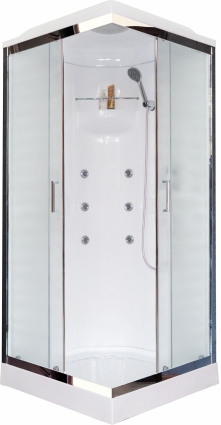Душевая кабина Royal Bath HP RB90HP2-M-CH квадратная, поддон низкий