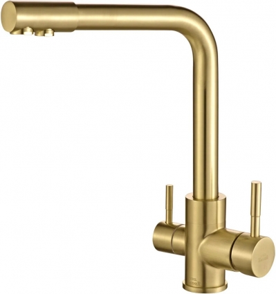 Смеситель Steel Hammer SH 801 Inox Bronze PVD для кухонной мойки однорычажный, бронза