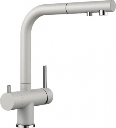 Смеситель Blanco Fontas-S II Silgranit 525208 для кухонной мойки однорычажный, серый