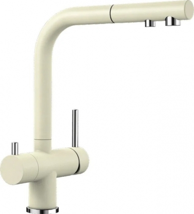 Смеситель Blanco Fontas-S II Silgranit 525202 для кухонной мойки однорычажный, белый