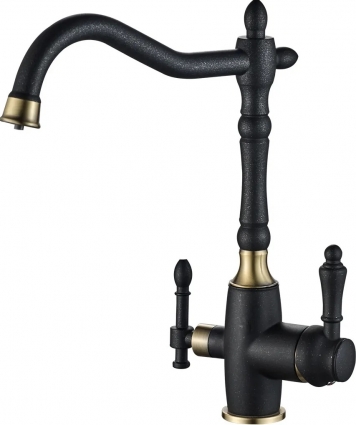 Смеситель Steel Hammer SH 812 Black Br для кухонной мойки однорычажный, черный