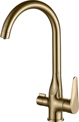Смеситель Steel Hammer SH 910 Bronze для кухонной мойки однорычажный, бронза