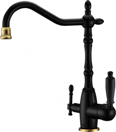 Смеситель Zorg Sanitary ZR 312-33 YF Blak Bronze для кухонной мойки однорычажный, высота излива 25.5 см