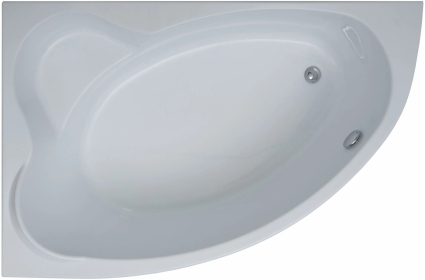 Акриловая ванна Aquanet Lyra 150х100 L с каркасом, асимметричная, пристенная