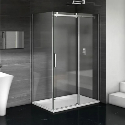 Душевой уголок Good Door Galaxy WTW+SP-C-СН 160x90, профиль хром, прямоугольный, двери раздвижные