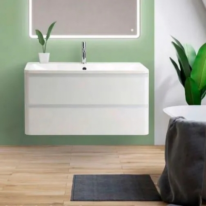 Тумба для комплекта BelBagno Albano 80 bianco lucido подвесная, с ящиками