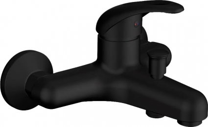 Смеситель Dorff Comfort D8010000Bl для ванны с душем, чёрный, однорычажный, черный