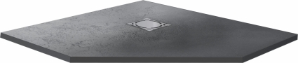 Поддон для душа RGW Stone Tray ST/T-0100G 100х100х2,5 с сифоном, пятиугольный, низкий