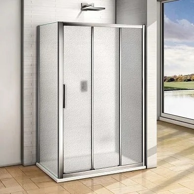 Душевой уголок Good Door Orion WTW+SP-G-CH 140х90 прямоугольный, двери раздвижные