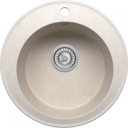 Мойка кухонная Tolero R-108 сафари матовая, круглая, 51x51 см