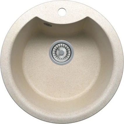Мойка кухонная Tolero R-108E сафари матовая, круглая, 51x51 см