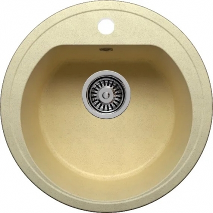 Мойка кухонная Polygran F-05 опал матовая, круглая, 45x45 см