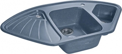 Мойка кухонная GranFest Corner C-1040 E графит матовая, многоугольная, 103.9x56 см