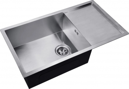 Мойка кухонная Zorg Inox АX-7844 брашированная, прямоугольная, с крылом, 78x44 см
