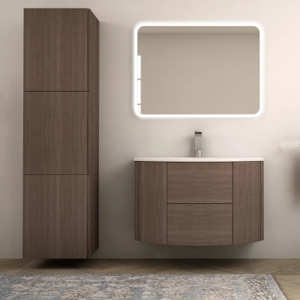 Мебель для ванной Cezares Eden 90 rovere scuro подвесная, с ящиками