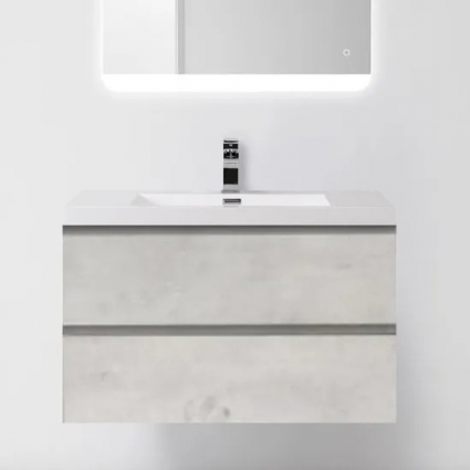 Тумба с раковиной BelBagno Luce 90 stucco cemento leggero, подвесная, с ящиками