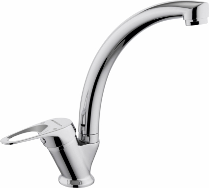 Смеситель GPD Arbeka Orbis TE30 для кухонной мойки однорычажный, хром