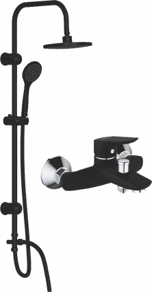 Душевой комплект Dorff Comfort D0708010BL цвет хром / черный, шланг 150 см